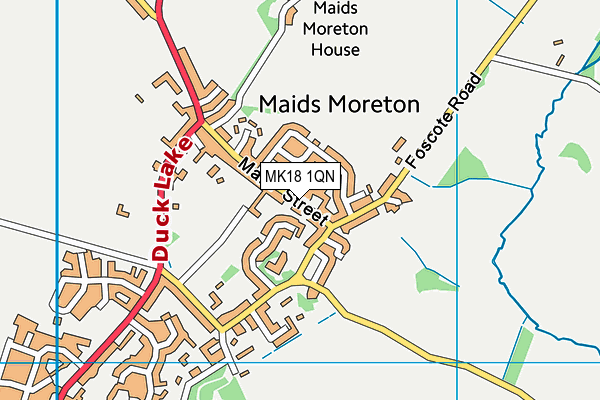 MK18 1QN map - OS VectorMap District (Ordnance Survey) MK18 1QN map - OS VectorMap District (Ordnance Survey)