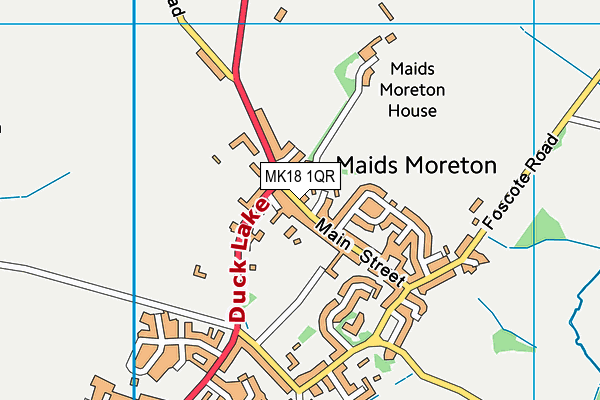 MK18 1QR map - OS VectorMap District (Ordnance Survey) MK18 1QR map - OS VectorMap District (Ordnance Survey)