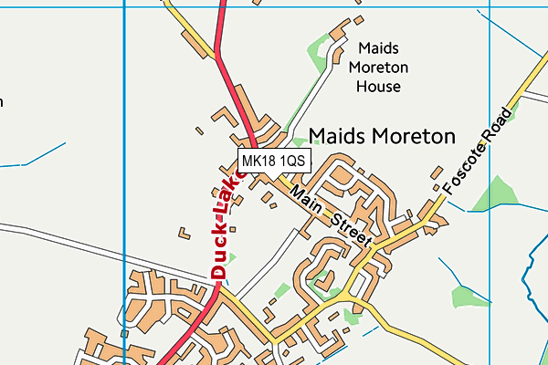 MK18 1QS map - OS VectorMap District (Ordnance Survey) MK18 1QS map - OS VectorMap District (Ordnance Survey)