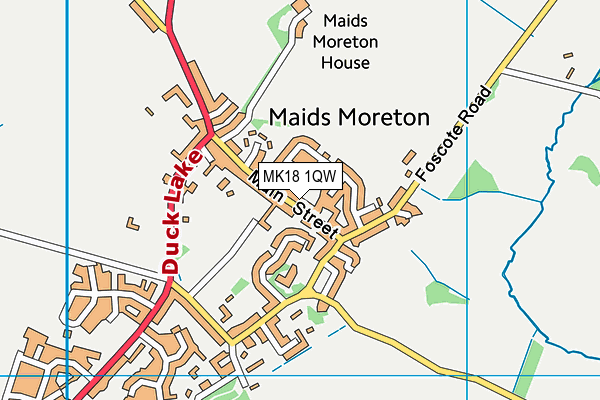 MK18 1QW map - OS VectorMap District (Ordnance Survey) MK18 1QW map - OS VectorMap District (Ordnance Survey)