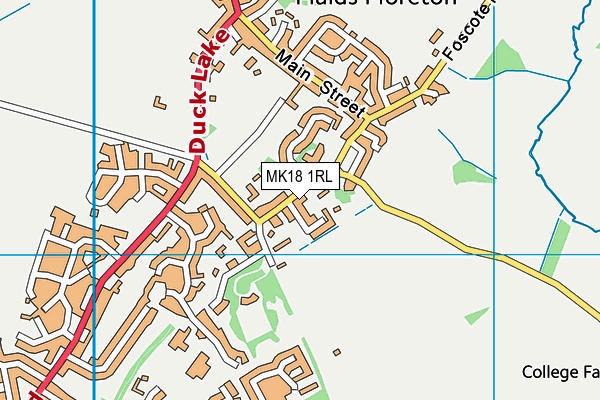 MK18 1RL map - OS VectorMap District (Ordnance Survey) MK18 1RL map - OS VectorMap District (Ordnance Survey)