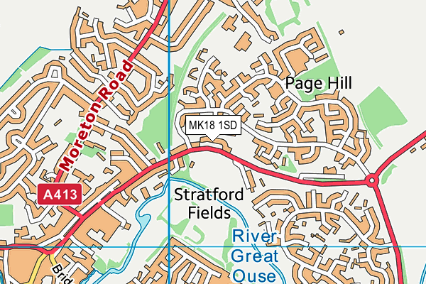 MK18 1SD map - OS VectorMap District (Ordnance Survey) MK18 1SD map - OS VectorMap District (Ordnance Survey)