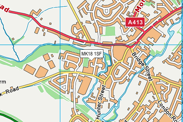 MK18 1SF map - OS VectorMap District (Ordnance Survey)