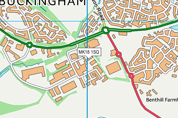 MK18 1SQ map - OS VectorMap District (Ordnance Survey)