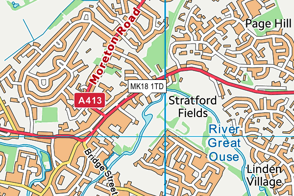 MK18 1TD map - OS VectorMap District (Ordnance Survey) MK18 1TD map - OS VectorMap District (Ordnance Survey)