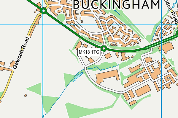 MK18 1TG map - OS VectorMap District (Ordnance Survey) MK18 1TG map - OS VectorMap District (Ordnance Survey)