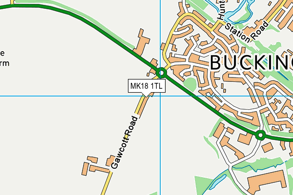 MK18 1TL map - OS VectorMap District (Ordnance Survey) MK18 1TL map - OS VectorMap District (Ordnance Survey)