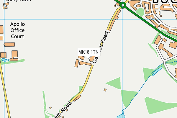 MK18 1TN map - OS VectorMap District (Ordnance Survey) MK18 1TN map - OS VectorMap District (Ordnance Survey)