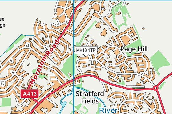 MK18 1TP map - OS VectorMap District (Ordnance Survey) MK18 1TP map - OS VectorMap District (Ordnance Survey)