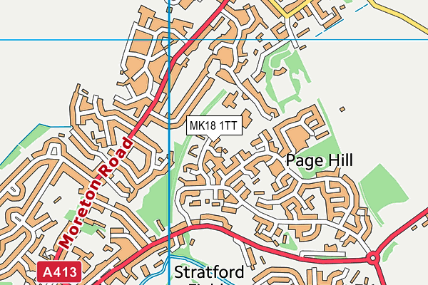 MK18 1TT map - OS VectorMap District (Ordnance Survey) MK18 1TT map - OS VectorMap District (Ordnance Survey)