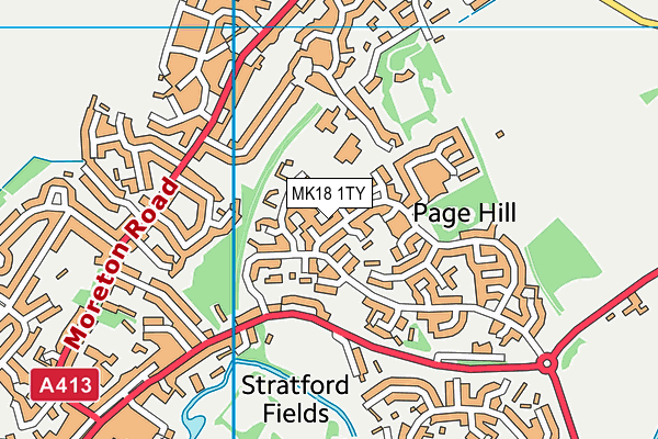 MK18 1TY map - OS VectorMap District (Ordnance Survey) MK18 1TY map - OS VectorMap District (Ordnance Survey)