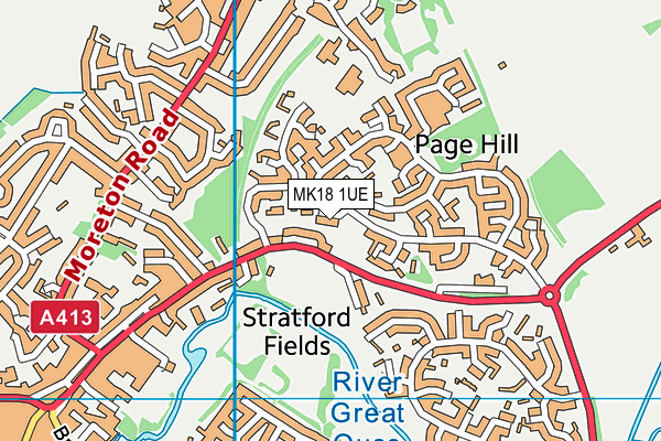 MK18 1UE map - OS VectorMap District (Ordnance Survey) MK18 1UE map - OS VectorMap District (Ordnance Survey)