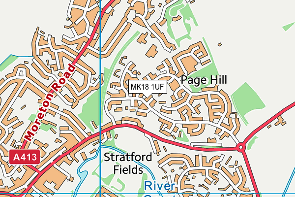 MK18 1UF map - OS VectorMap District (Ordnance Survey) MK18 1UF map - OS VectorMap District (Ordnance Survey)