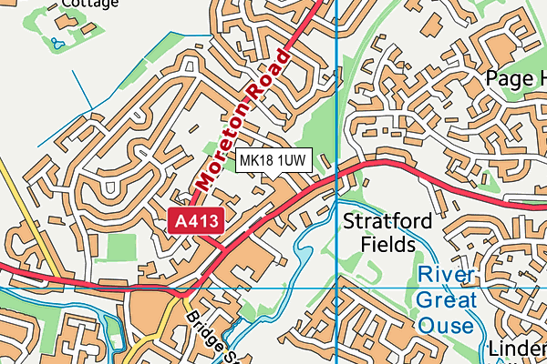 MK18 1UW map - OS VectorMap District (Ordnance Survey) MK18 1UW map - OS VectorMap District (Ordnance Survey)