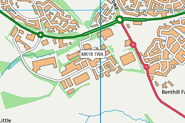 MK18 1WA map - OS VectorMap District (Ordnance Survey) MK18 1WA map - OS VectorMap District (Ordnance Survey)