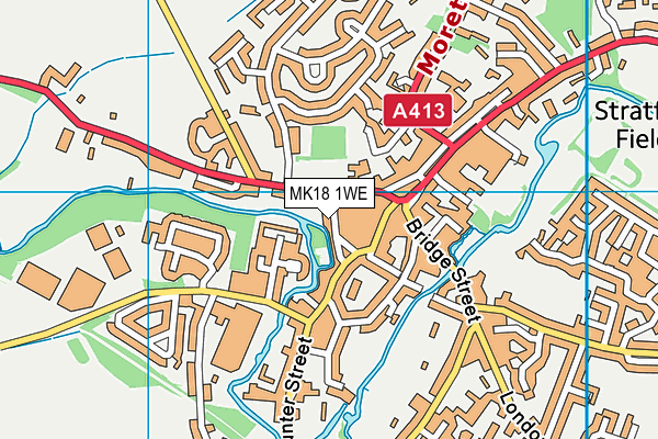 MK18 1WE map - OS VectorMap District (Ordnance Survey) MK18 1WE map - OS VectorMap District (Ordnance Survey)