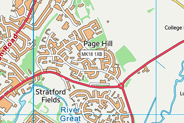 MK18 1XB map - OS VectorMap District (Ordnance Survey) MK18 1XB map - OS VectorMap District (Ordnance Survey)