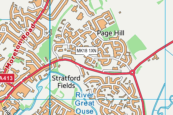 MK18 1XN map - OS VectorMap District (Ordnance Survey) MK18 1XN map - OS VectorMap District (Ordnance Survey)