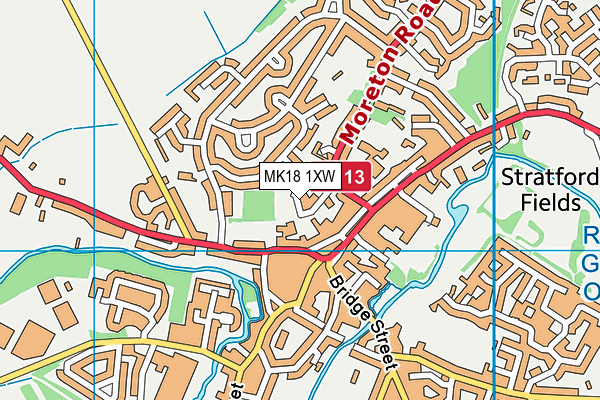 MK18 1XW map - OS VectorMap District (Ordnance Survey) MK18 1XW map - OS VectorMap District (Ordnance Survey)