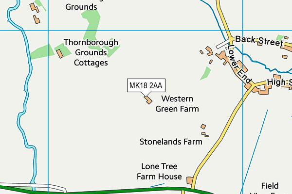 MK18 2AA map - OS VectorMap District (Ordnance Survey) MK18 2AA map - OS VectorMap District (Ordnance Survey)