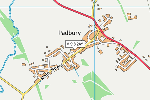 MK18 2AY map - OS VectorMap District (Ordnance Survey) MK18 2AY map - OS VectorMap District (Ordnance Survey)