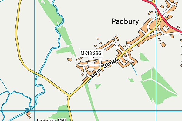 MK18 2BG map - OS VectorMap District (Ordnance Survey)