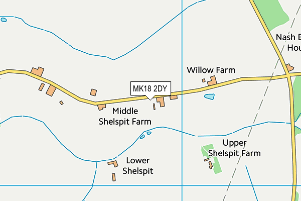MK18 2DY map - OS VectorMap District (Ordnance Survey)