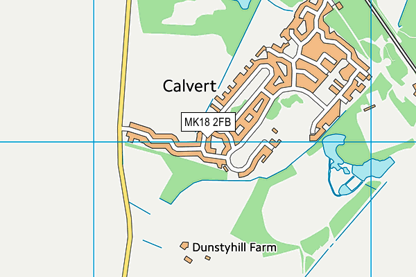 MK18 2FB map - OS VectorMap District (Ordnance Survey)