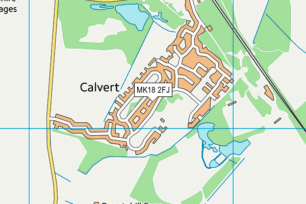 MK18 2FJ map - OS VectorMap District (Ordnance Survey)