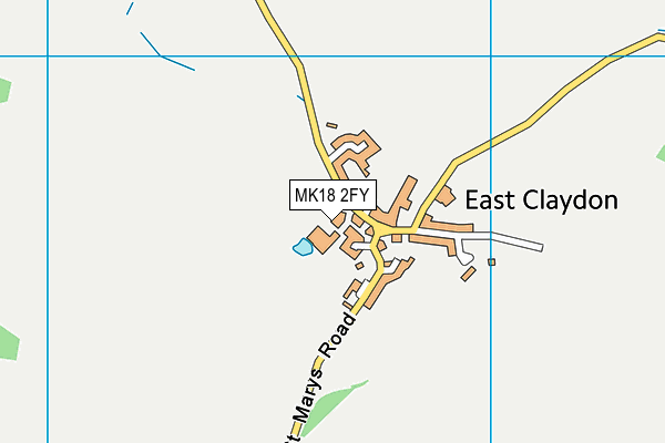 MK18 2FY map - OS VectorMap District (Ordnance Survey) MK18 2FY map - OS VectorMap District (Ordnance Survey)