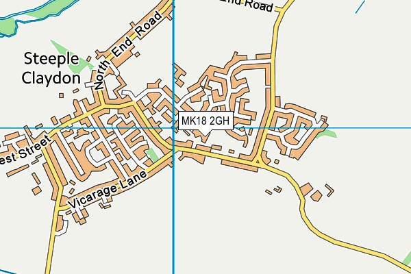 MK18 2GH map - OS VectorMap District (Ordnance Survey) MK18 2GH map - OS VectorMap District (Ordnance Survey)