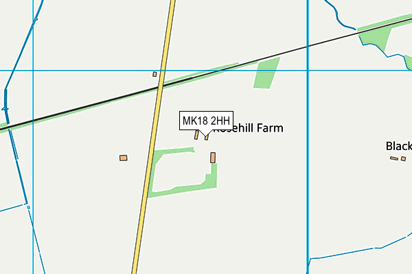 MK18 2HH map - OS VectorMap District (Ordnance Survey)