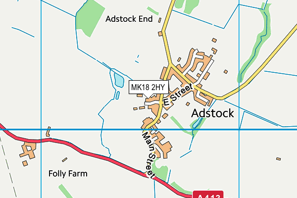 MK18 2HY map - OS VectorMap District (Ordnance Survey)