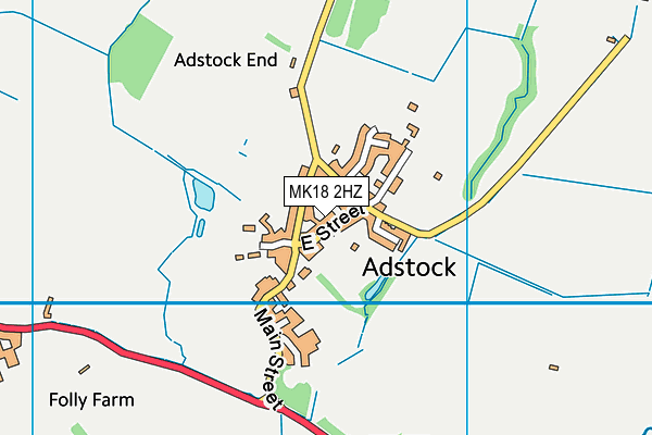 MK18 2HZ map - OS VectorMap District (Ordnance Survey) MK18 2HZ map - OS VectorMap District (Ordnance Survey)