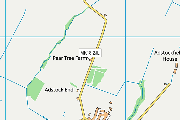 MK18 2JL map - OS VectorMap District (Ordnance Survey)