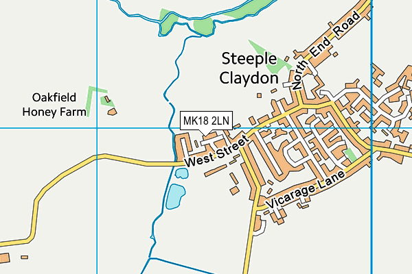 MK18 2LN map - OS VectorMap District (Ordnance Survey) MK18 2LN map - OS VectorMap District (Ordnance Survey)