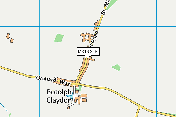 MK18 2LR map - OS VectorMap District (Ordnance Survey) MK18 2LR map - OS VectorMap District (Ordnance Survey)