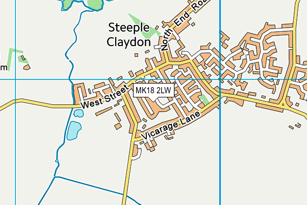 MK18 2LW map - OS VectorMap District (Ordnance Survey) MK18 2LW map - OS VectorMap District (Ordnance Survey)