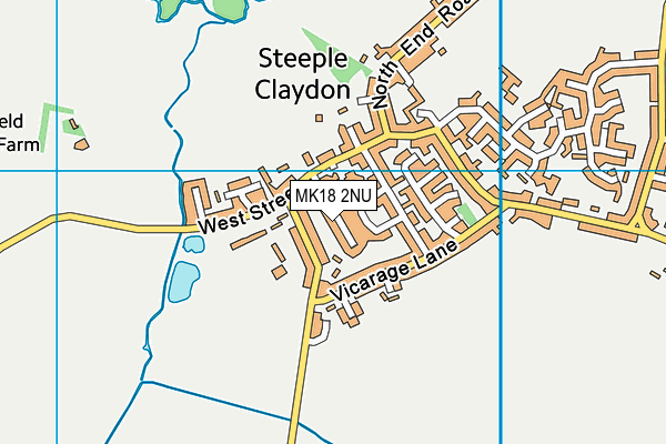 MK18 2NU map - OS VectorMap District (Ordnance Survey) MK18 2NU map - OS VectorMap District (Ordnance Survey)