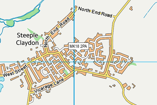 MK18 2PA map - OS VectorMap District (Ordnance Survey) MK18 2PA map - OS VectorMap District (Ordnance Survey)