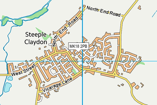 MK18 2PB map - OS VectorMap District (Ordnance Survey) MK18 2PB map - OS VectorMap District (Ordnance Survey)
