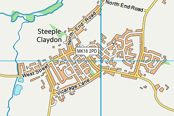 MK18 2PD map - OS VectorMap District (Ordnance Survey) MK18 2PD map - OS VectorMap District (Ordnance Survey)