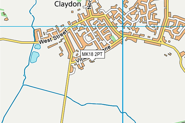 MK18 2PT map - OS VectorMap District (Ordnance Survey) MK18 2PT map - OS VectorMap District (Ordnance Survey)