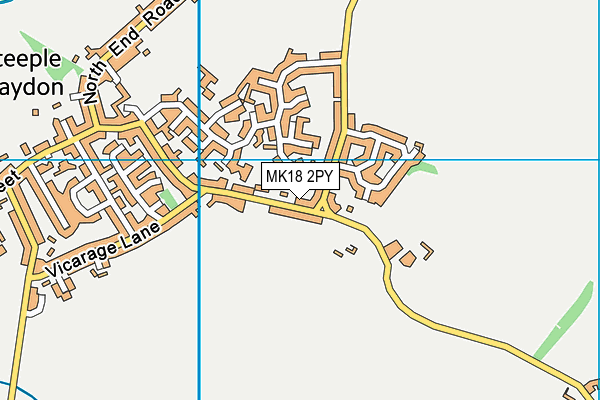 MK18 2PY map - OS VectorMap District (Ordnance Survey) MK18 2PY map - OS VectorMap District (Ordnance Survey)