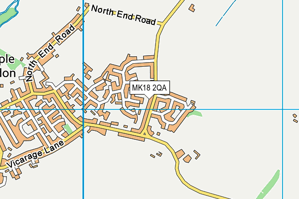 MK18 2QA map - OS VectorMap District (Ordnance Survey) MK18 2QA map - OS VectorMap District (Ordnance Survey)