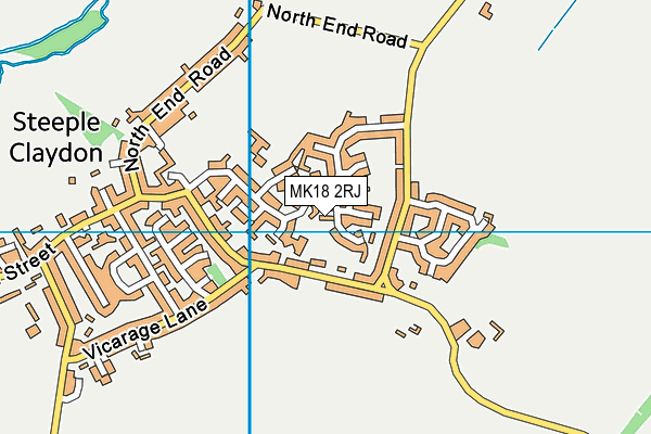 MK18 2RJ map - OS VectorMap District (Ordnance Survey) MK18 2RJ map - OS VectorMap District (Ordnance Survey)