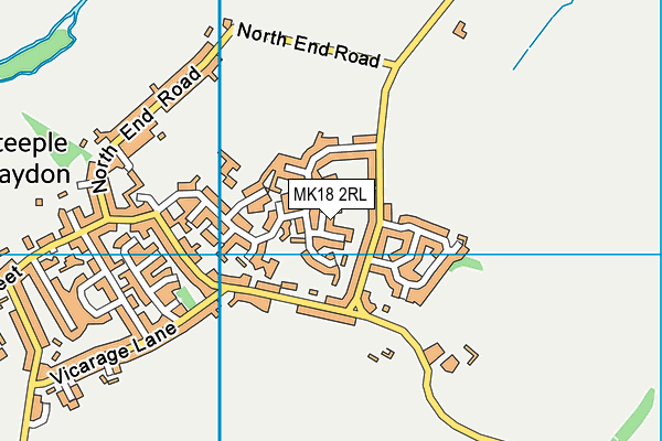 MK18 2RL map - OS VectorMap District (Ordnance Survey) MK18 2RL map - OS VectorMap District (Ordnance Survey)