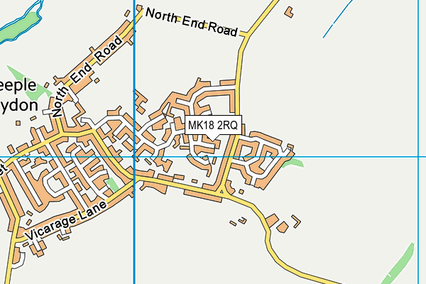 MK18 2RQ map - OS VectorMap District (Ordnance Survey) MK18 2RQ map - OS VectorMap District (Ordnance Survey)