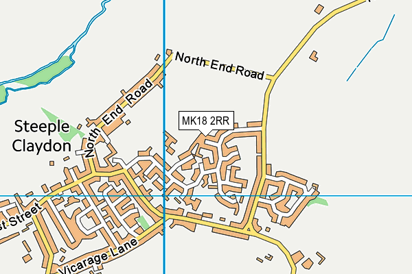 MK18 2RR map - OS VectorMap District (Ordnance Survey) MK18 2RR map - OS VectorMap District (Ordnance Survey)