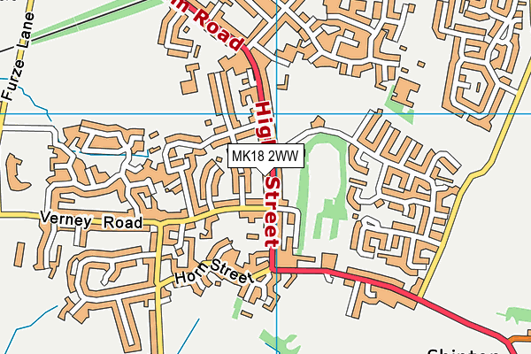 MK18 2WW map - OS VectorMap District (Ordnance Survey) MK18 2WW map - OS VectorMap District (Ordnance Survey)